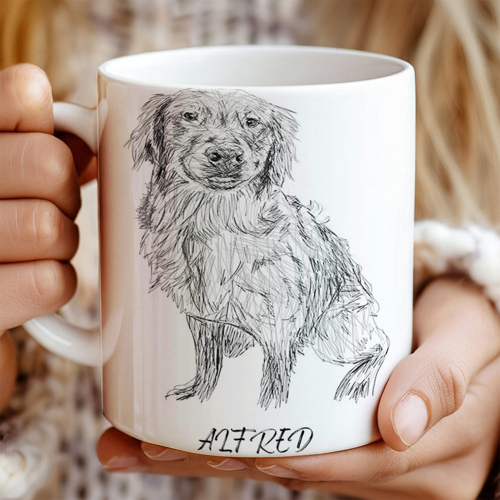 Custom Photo Dog Pencil Art