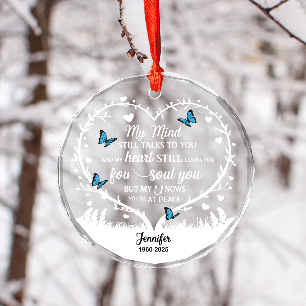 My Heart Still Looks For You - Personalized Customization Glass Ornament2