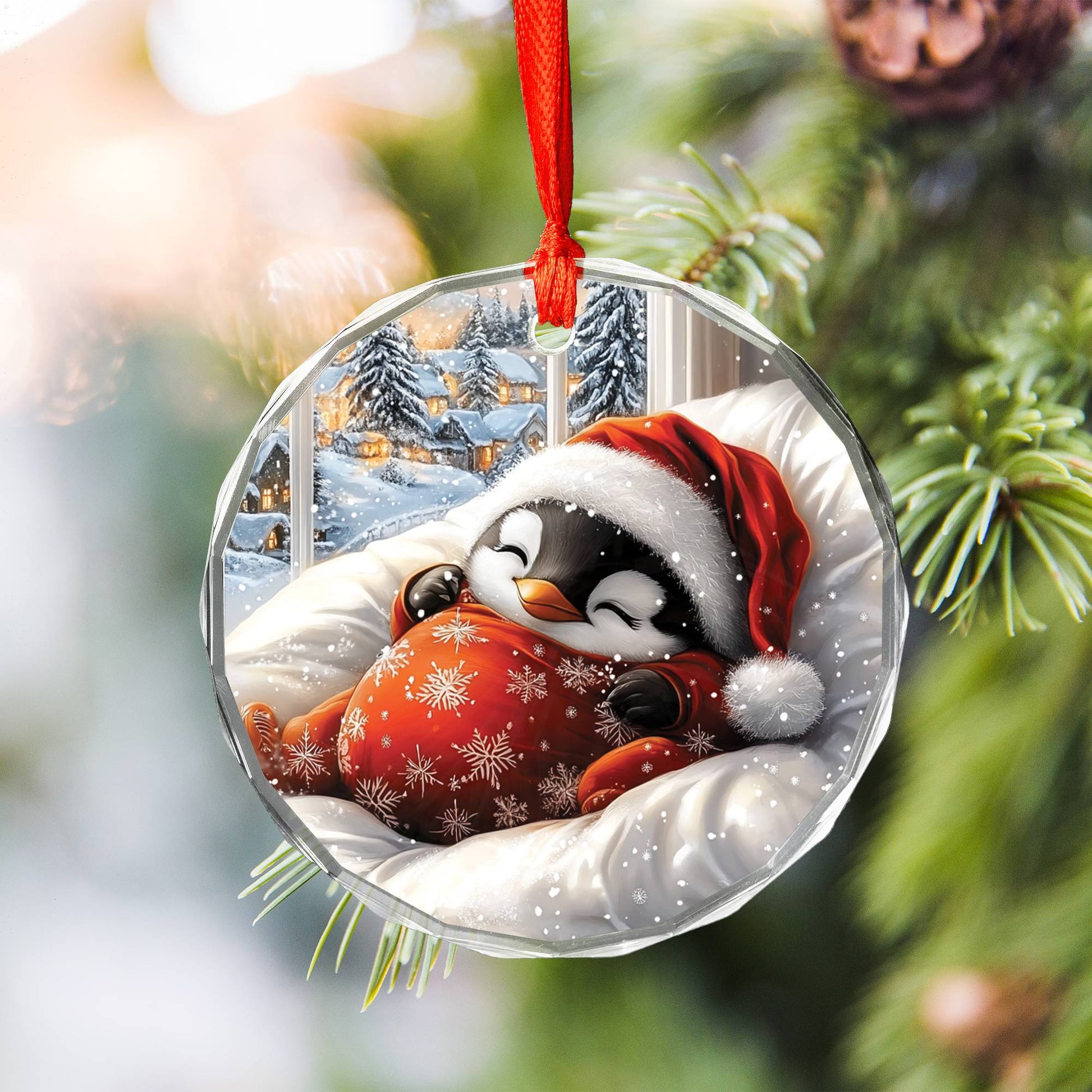 Penguin Sleeping In Bed Design 1