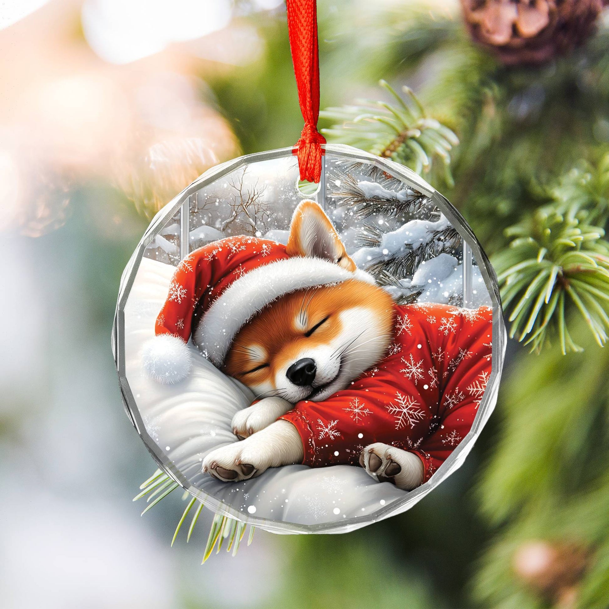 Shiba Inu Dog Sleeping In Bed Design 3
