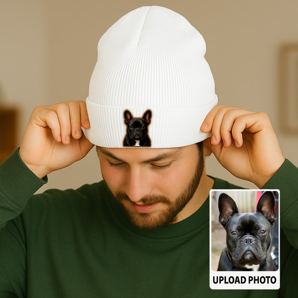 Custom Dog  Beanie Hat – Personalized Pet Winter Knit Hat, Cute Animal Lover Gift Idea TH99B19
