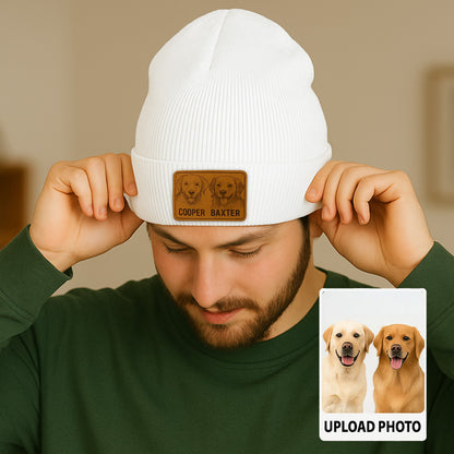 Custom Dog Face Beanie Hat – Personalized Pet Knit Winter Hat, Unique Gift for Pet Lovers TH99B09
