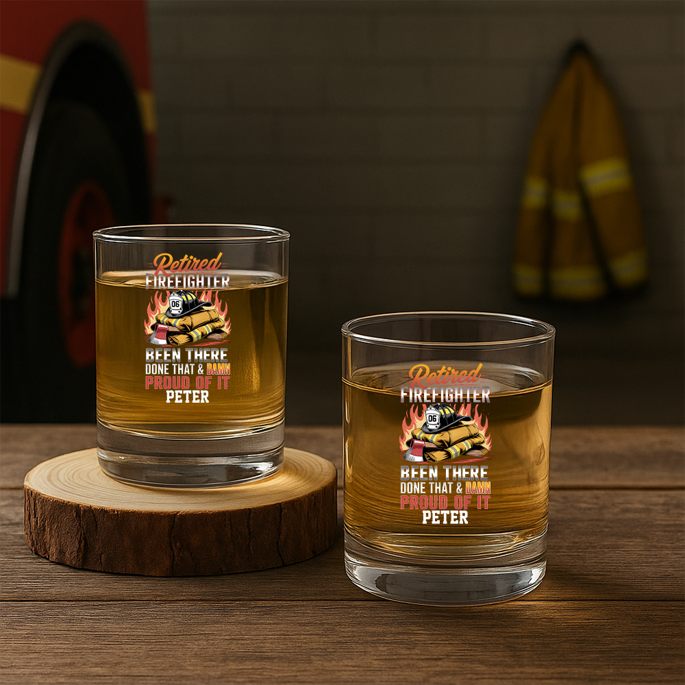 Personalized Firefighter Been There Done That And Damn Proud Of It Decanter Set, Gift For Fireman, First Responder Gift TNN030