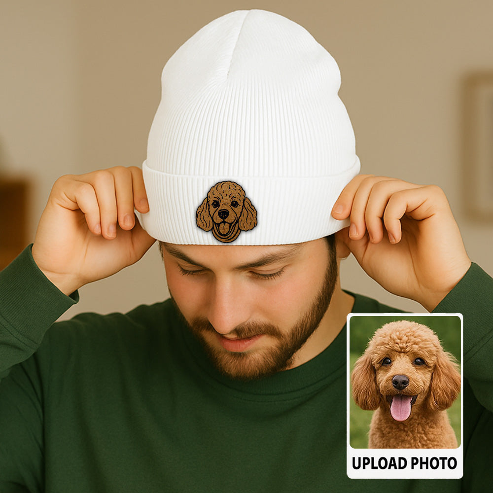 Custom Dog Photo Pet Beanie Hat – Personalized Winter Beanie for Animal Lovers TH99B06