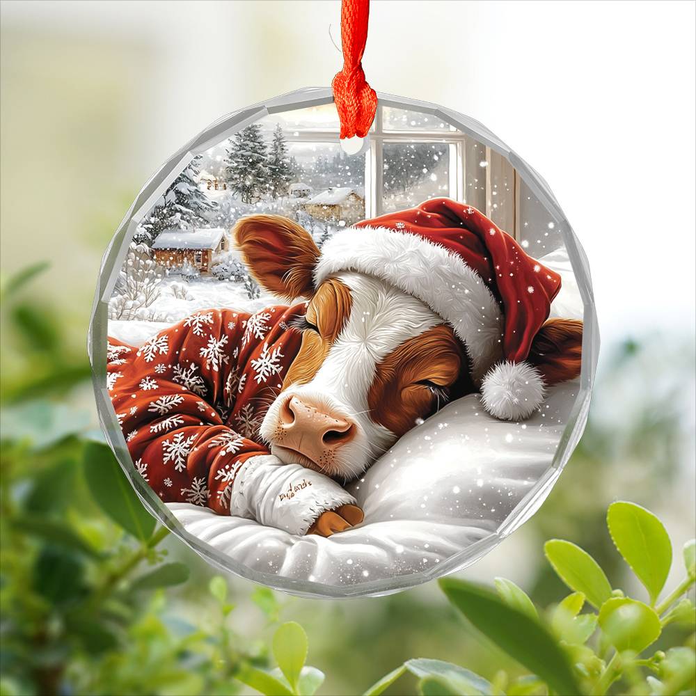 Hereford Cow Sleeping In Bed Design 4