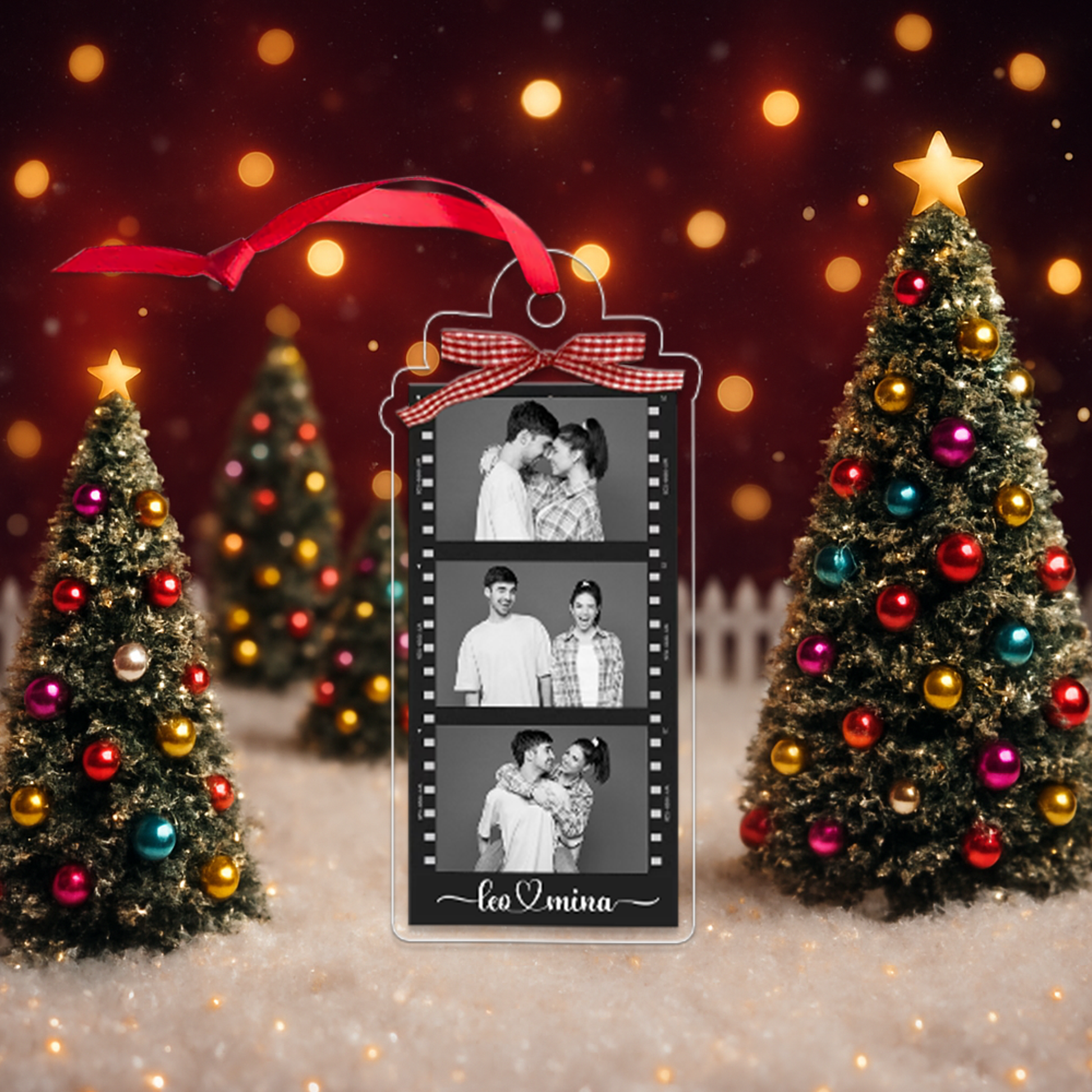 Custom Photo Strip Ornament, Christmas Ornament 2025