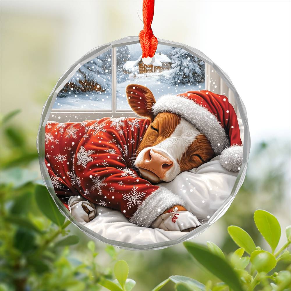 Hereford Cow Sleeping In Bed Design 3
