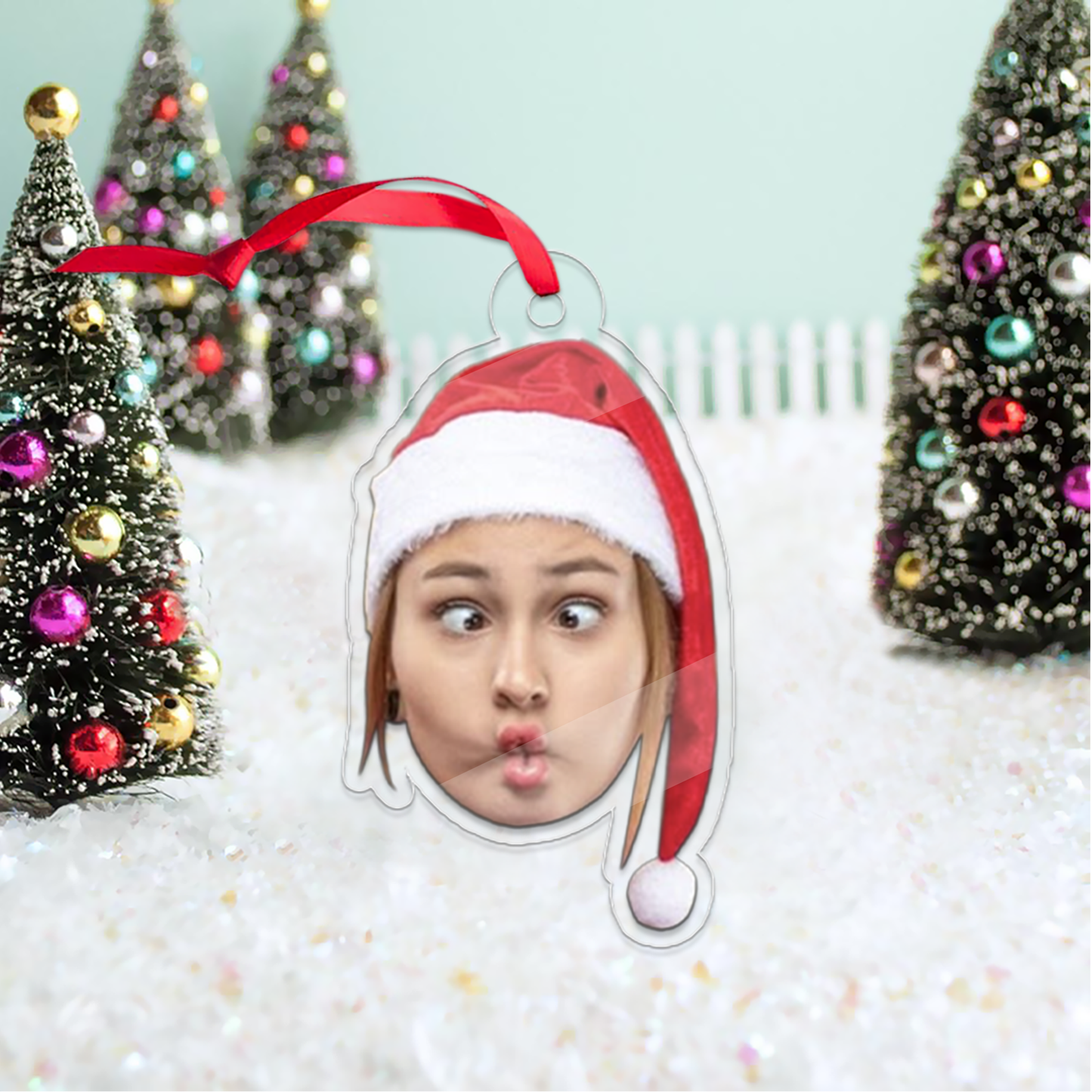 Custom Photo Face Ornament, Funny Christmas Ornament, Custom Face Picture Ornament, Christmas Tree Decor, Personalized Face Picture Ornament