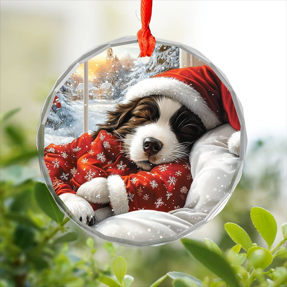 Newfoundland Dog Sleeping In Bed Design 3