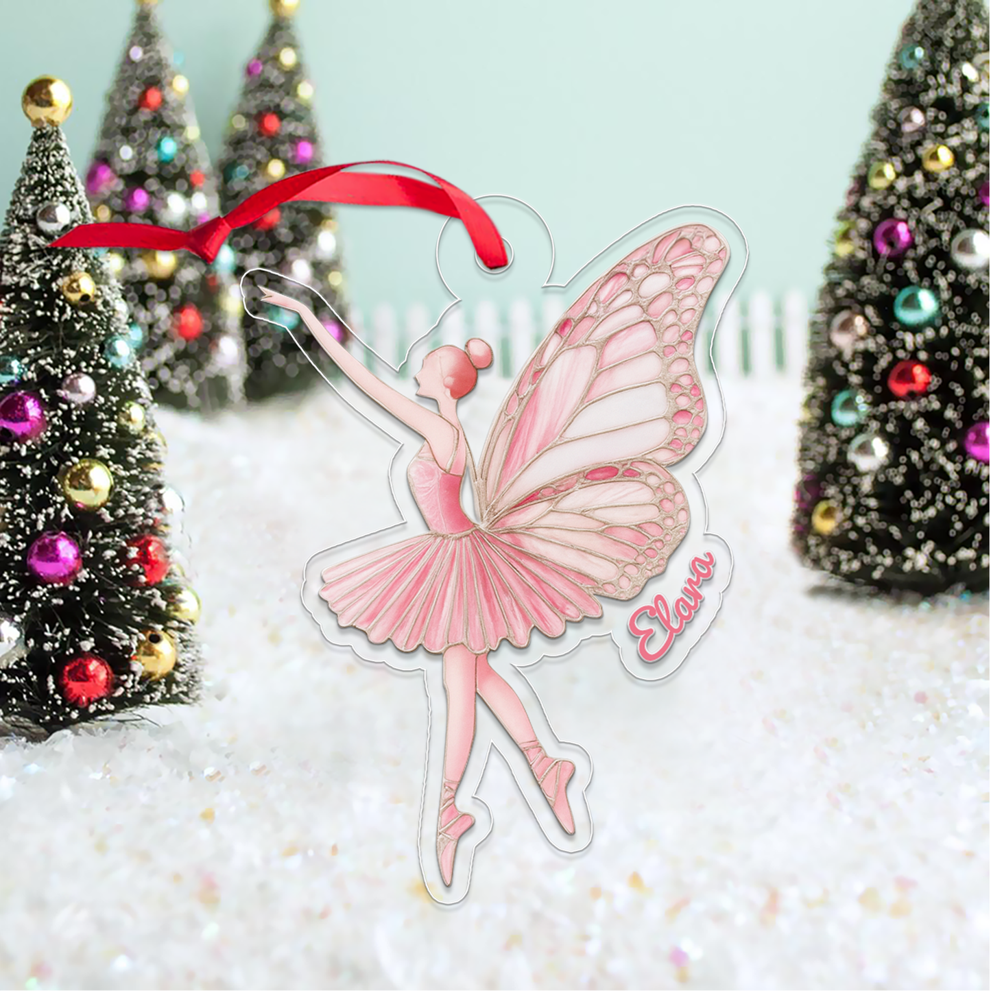 Custom Name Ballet Dancer Butterfly