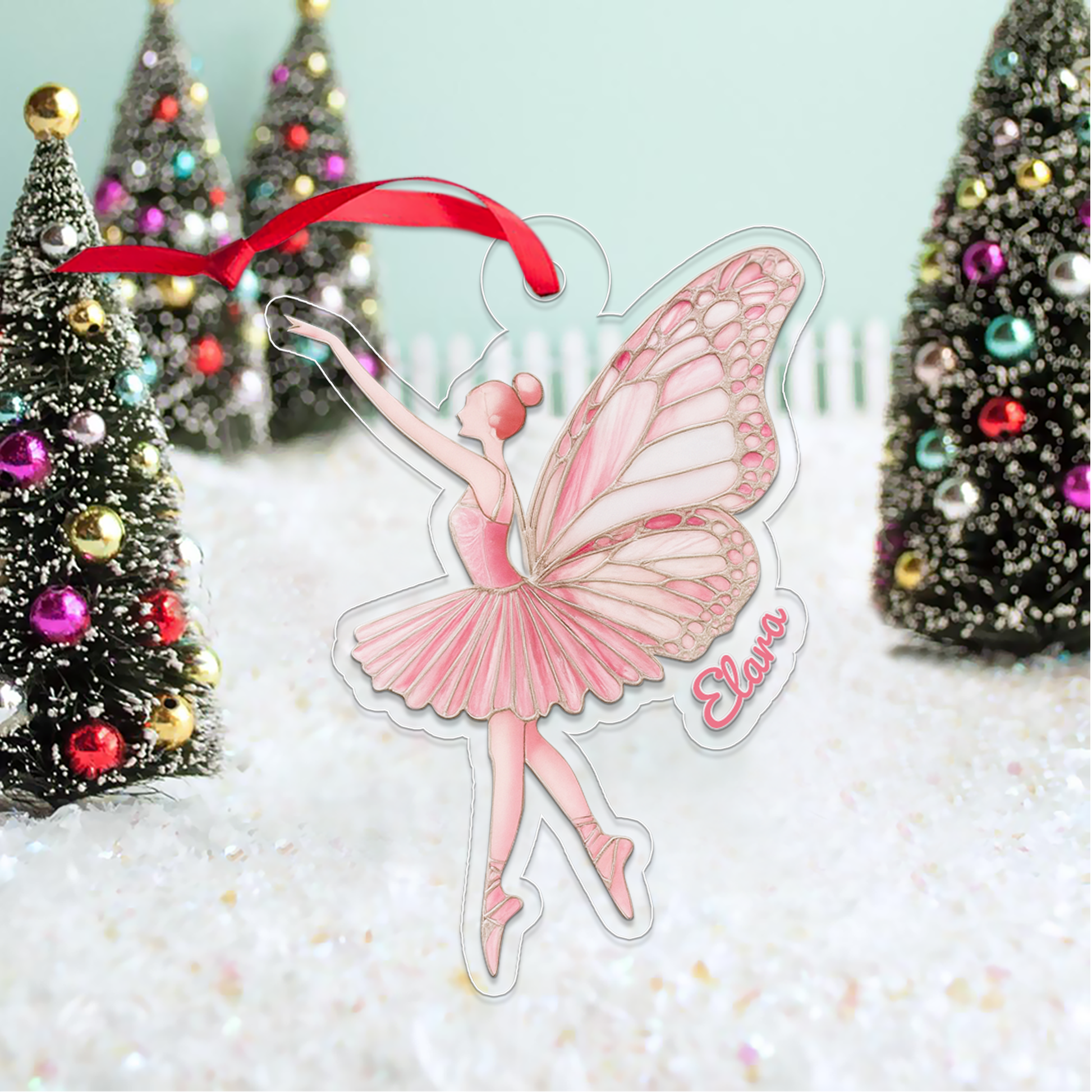 Custom Name Ballet Dancer Butterfly