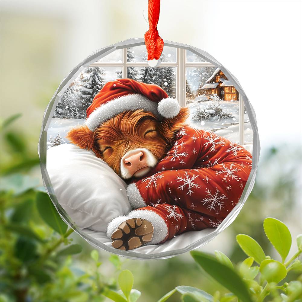 Highland Cow Sleeping In Bed Design 4