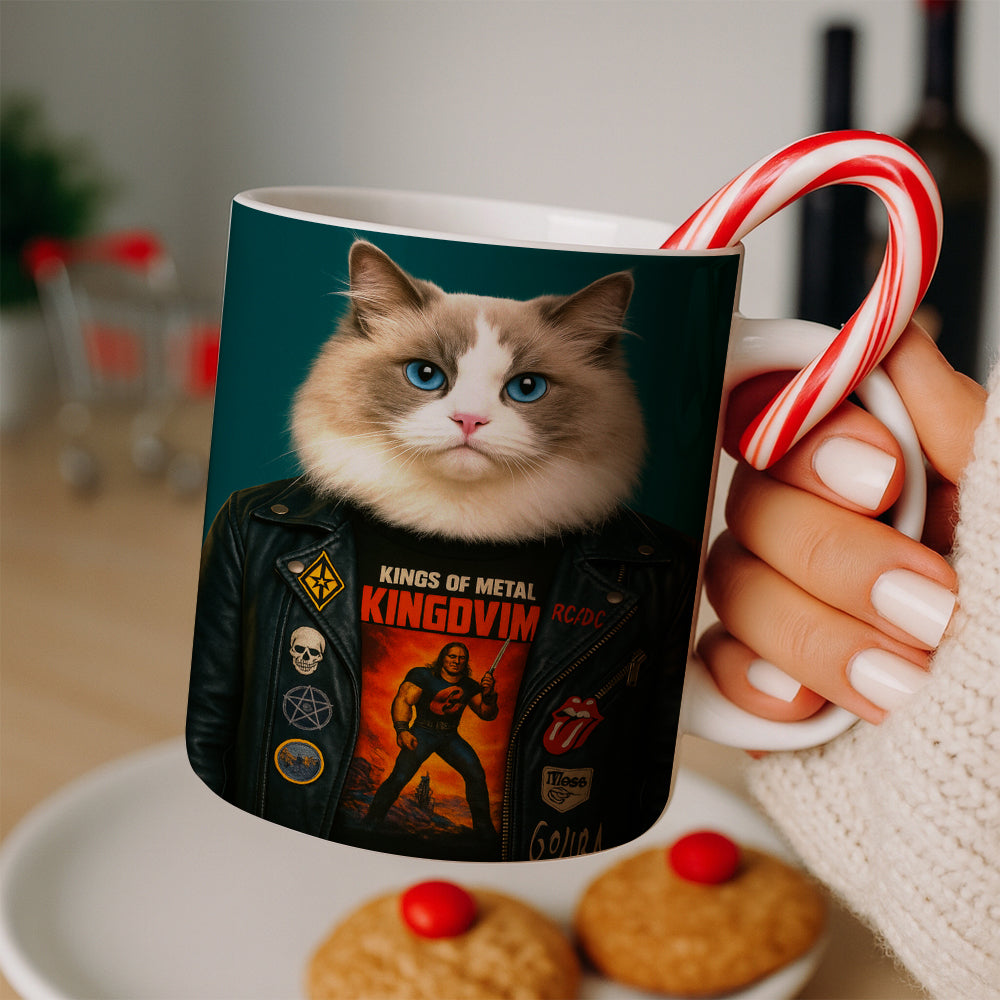 Custom Photo Cat Rock n Roll Mug