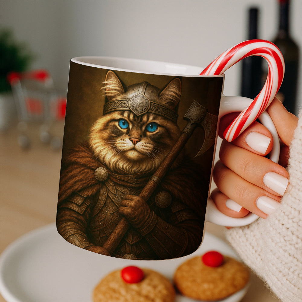 Custom Cat Photo Viking Warrior Mug _ Gift For Cat