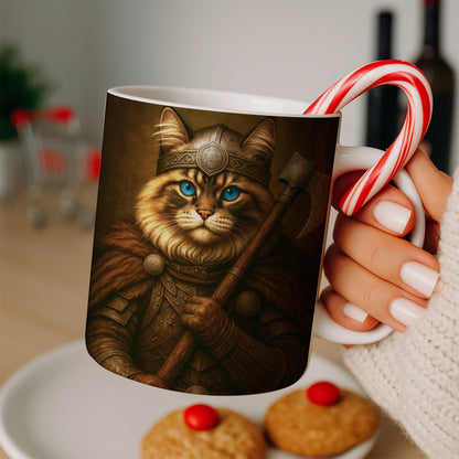 Custom Cat Photo Viking Warrior Mug _ Gift For Cat