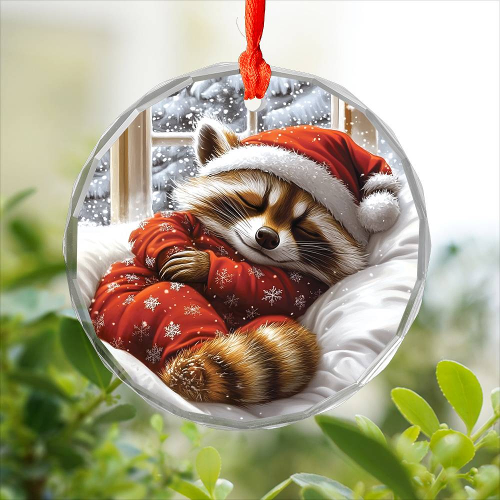 Raccoon Sleeping In Bed Design 1
