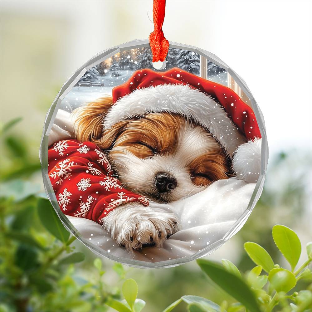 Shih Tzu Dog Sleeping In Bed Design 2