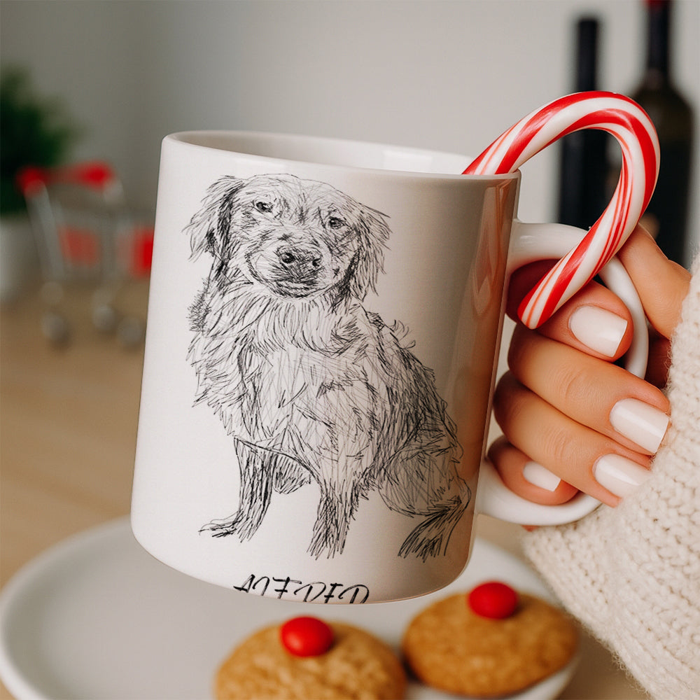 Custom Photo Dog Pencil Art