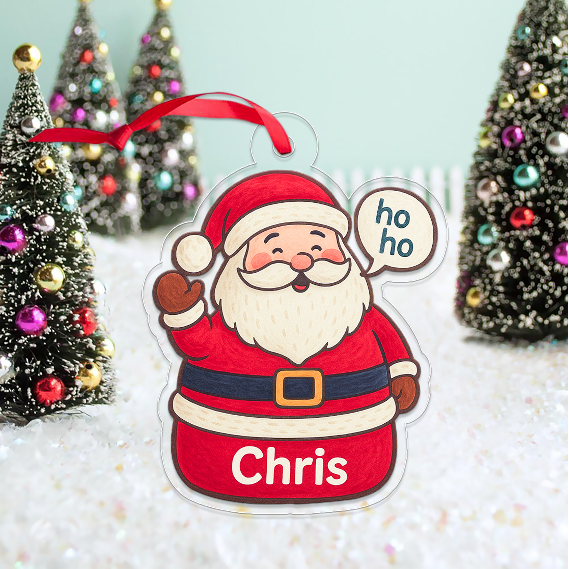 Personalized Santa Claus Christmas Ornament, Personalized Santa Ornament, Merry Christmas Decor, Perfect Holiday Gift