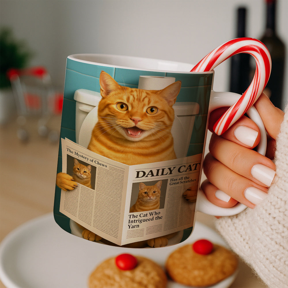 Custom Photo Cat Toilet Bathroom Mug Wall Art