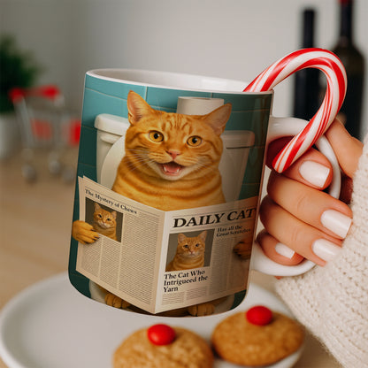 Custom Photo Cat Toilet Bathroom Mug Wall Art