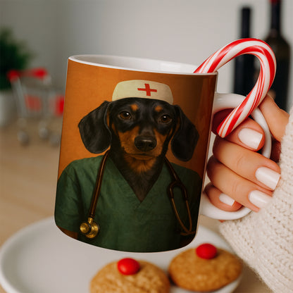 Custom Photo Nurse Dog Mug Gift For Dog Lovers