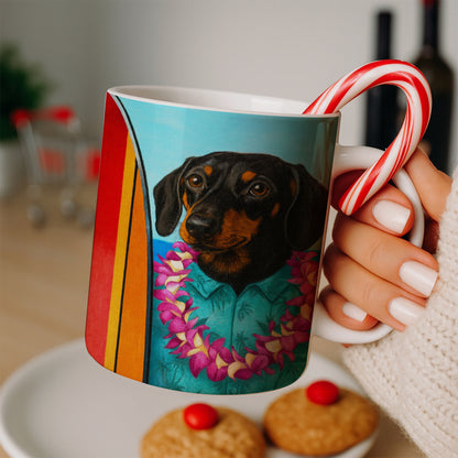 Custom Photo Surfer Dog Mug Gift For Dog Lovers
