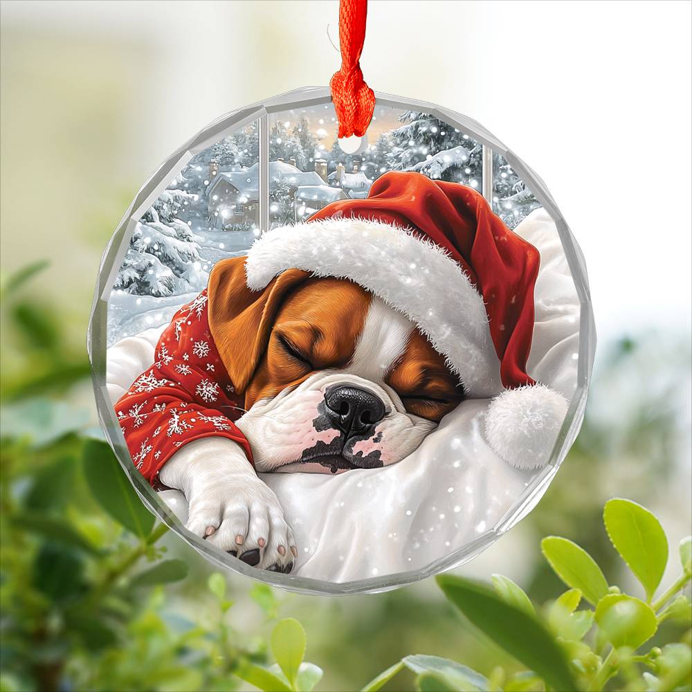 Boxer Dog Sleeping In Bed Design 4