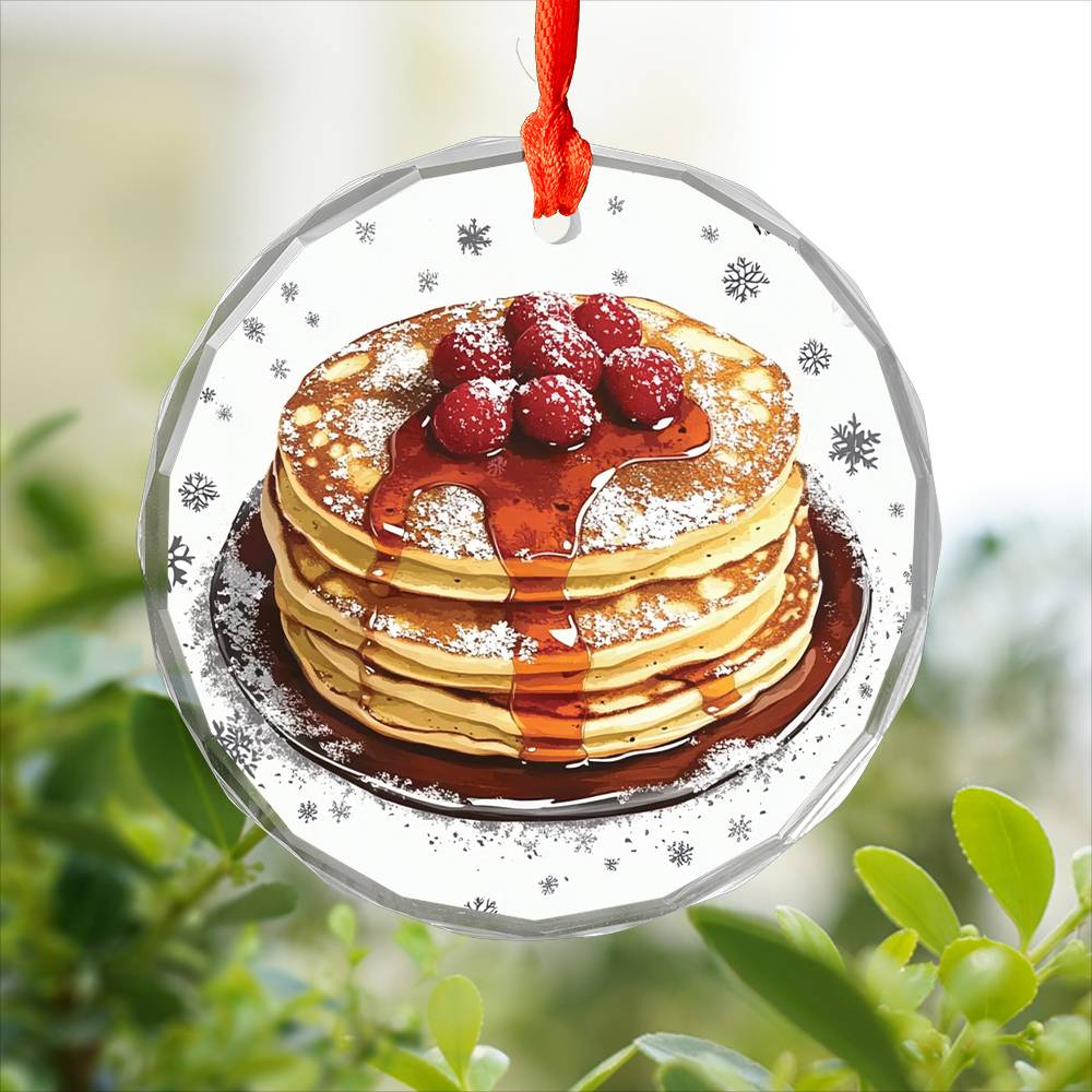 Pancakes with Maple Syrup Close up Design 2
