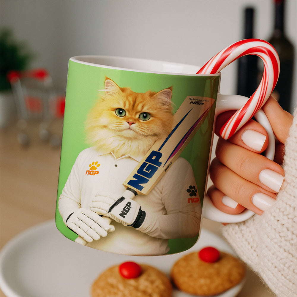 Custom Photo Cricketer Cat Mug Gift For Cat Lovers