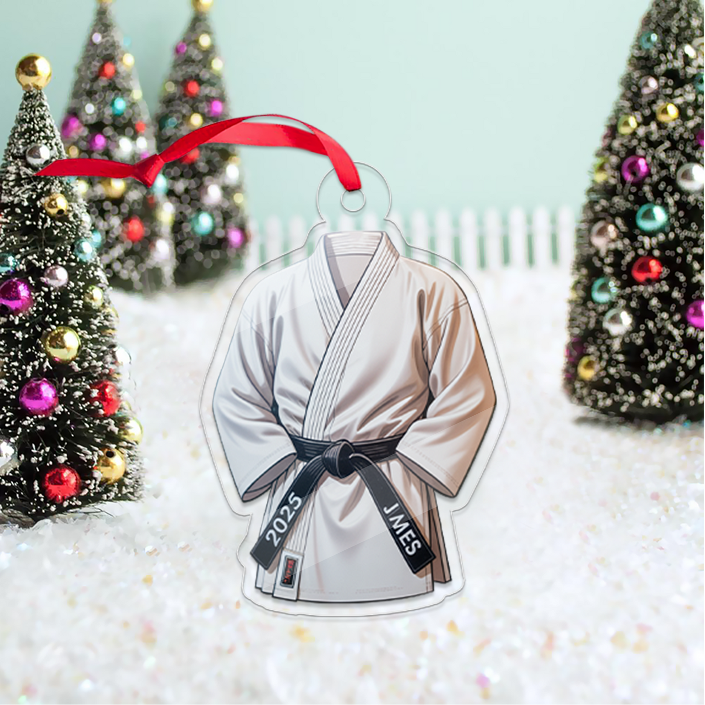 Personalized Name Karate 1 Acrylic Ornament Christmas Gift