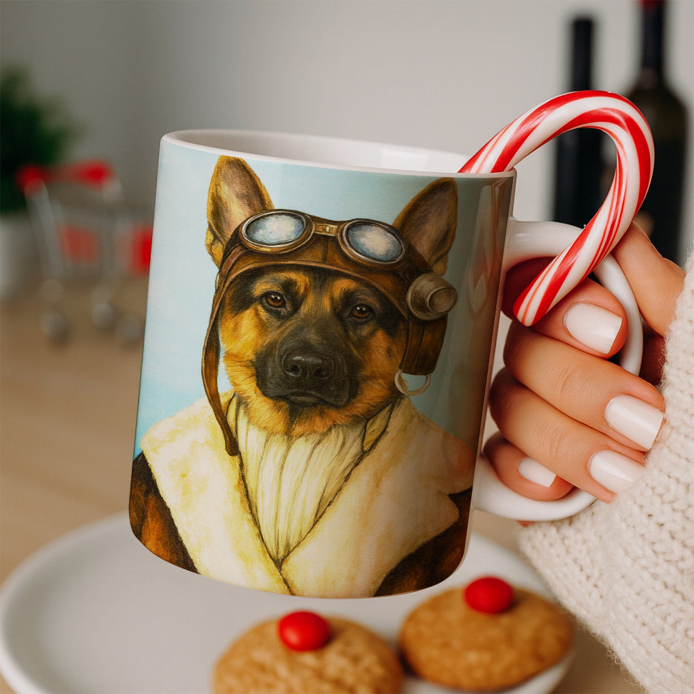 Custom Photo Portrait Pilot Mug Gift For Dog Lovers