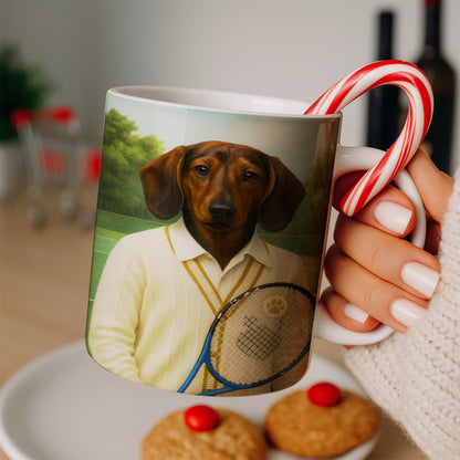 Custom Photo Tennis Player Dog Mug