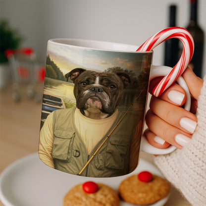 Custom Photo Fisherman Dog Mug