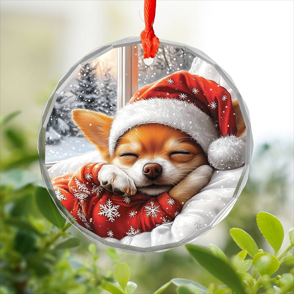 Chihuahua Dog Sleeping In Bed Design 2