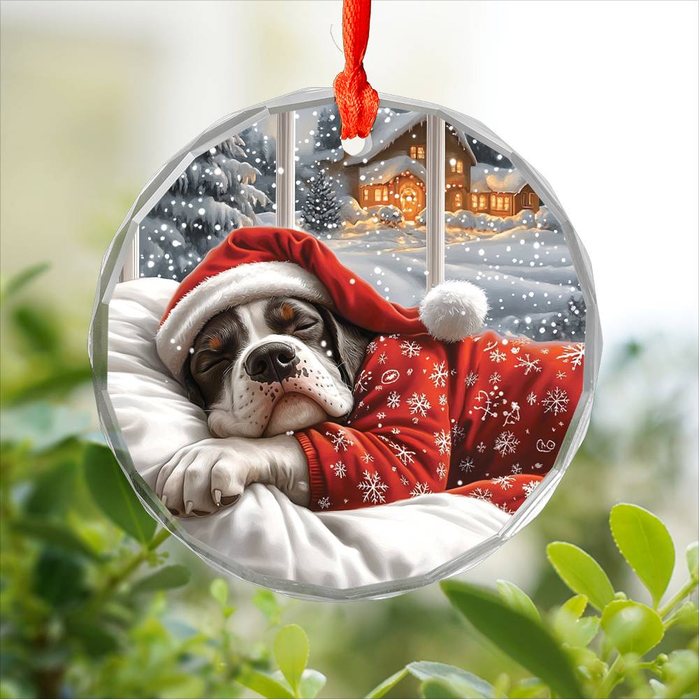 Great Dane Dog Sleeping In Bed Design 1