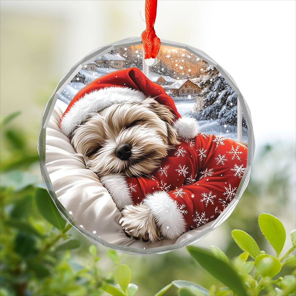 Shih Tzu Dog Sleeping In Bed Design 4