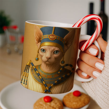 Custom Photo Egyptian Queen Cat MugGift For Cat Lover