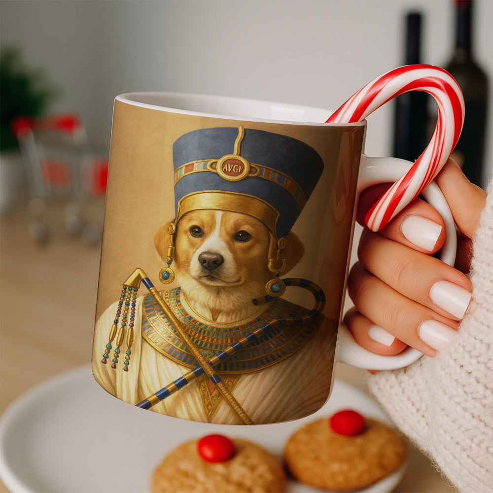 Custom Photo Egyptian Queen Dog Mug Gift For Dog Lover