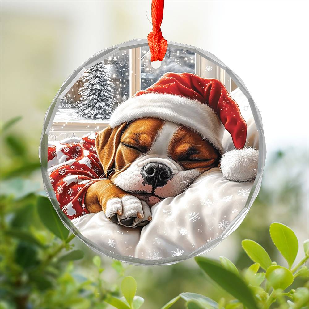 Boxer Dog Sleeping In Bed Design 3