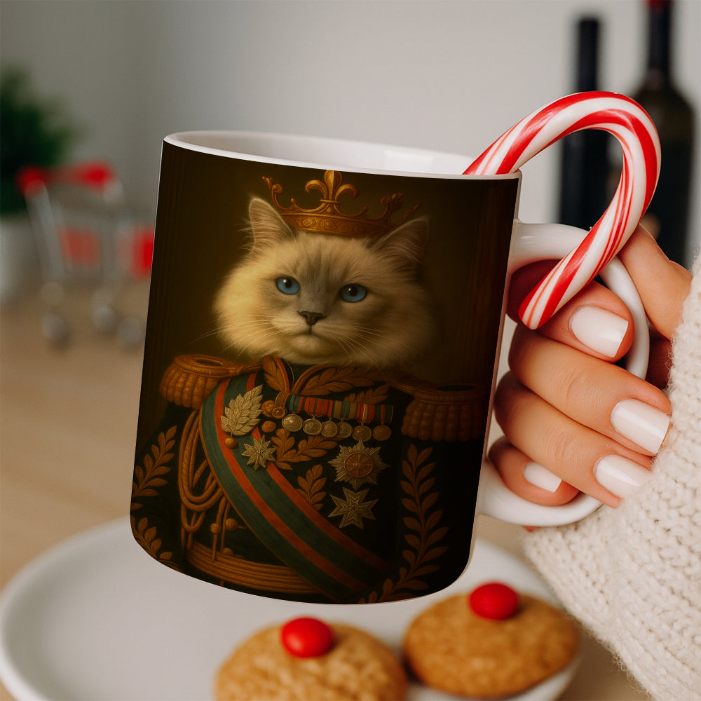 Custom Photo Cat King Crown Royal Mug _ Gift For Cat Lovers