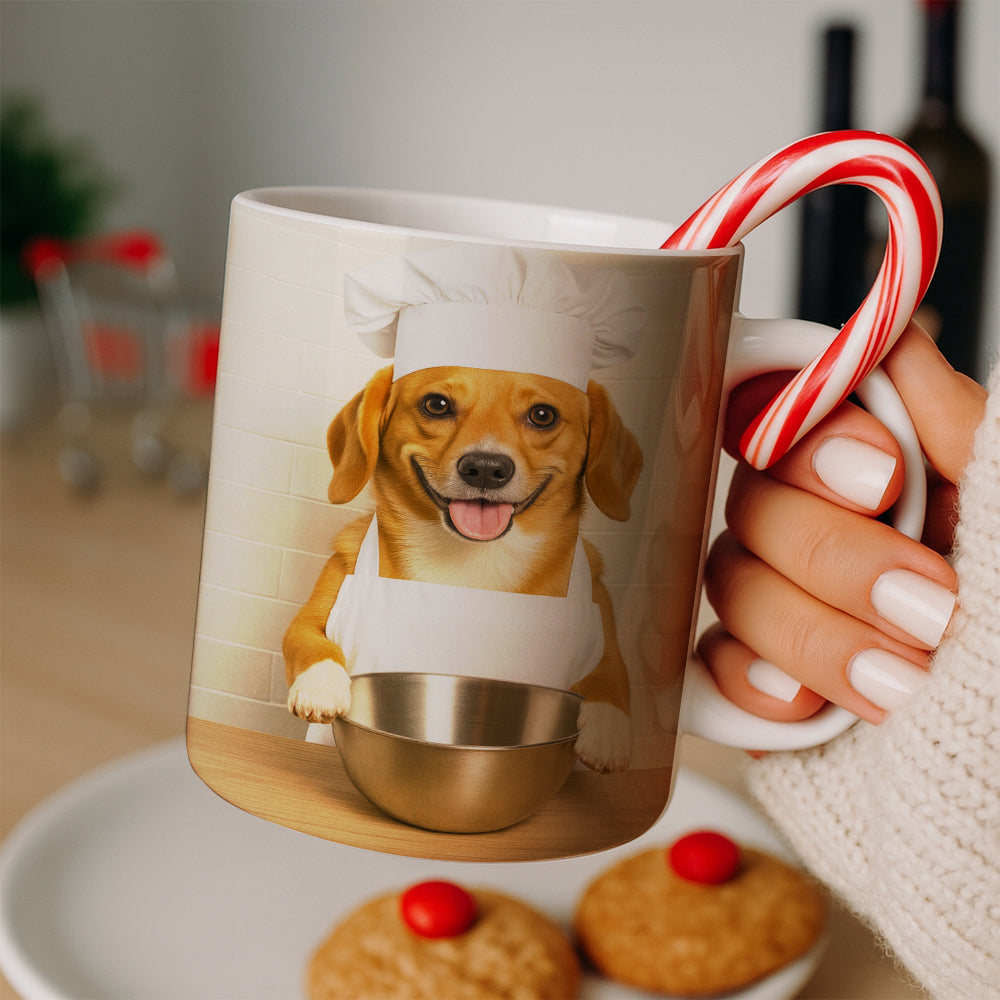 Custom Photo Dog Chef Mug Gift For Dog Lovers