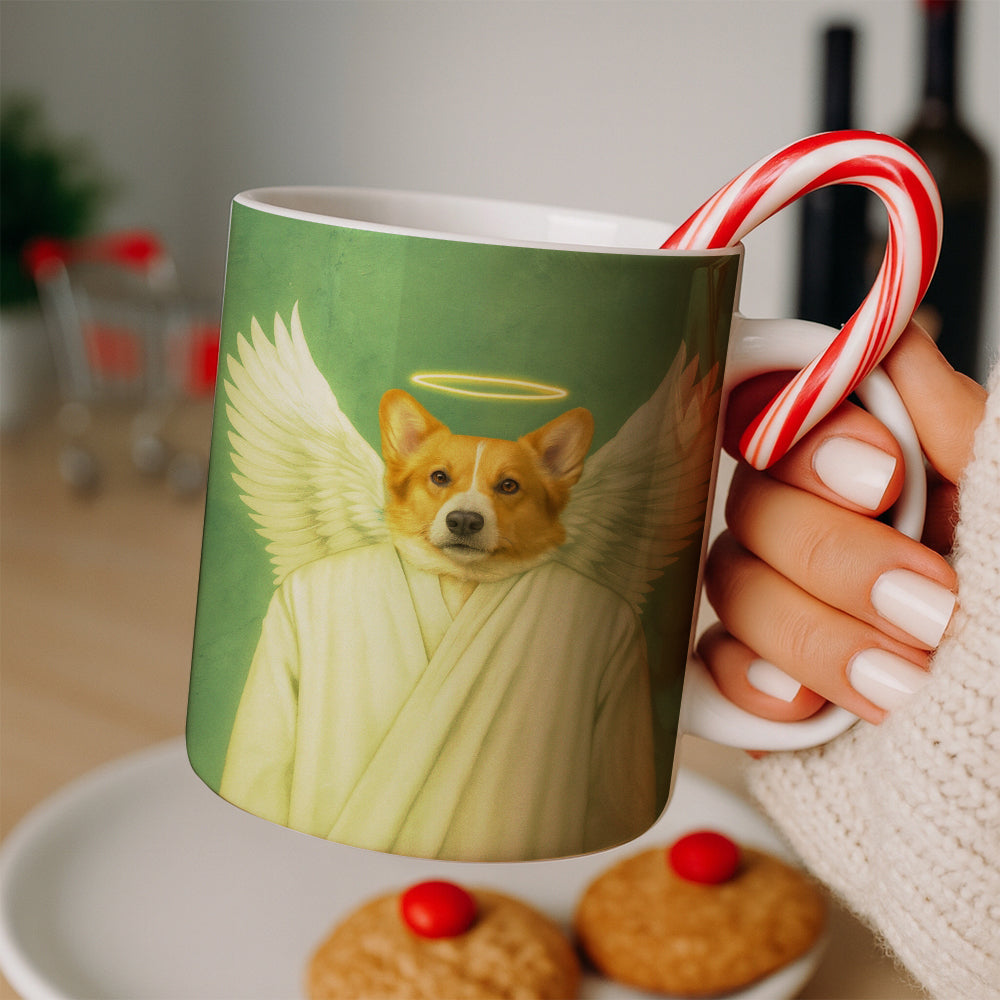 Custom Photo Angel Dog Mug Memorial Gift For Dog