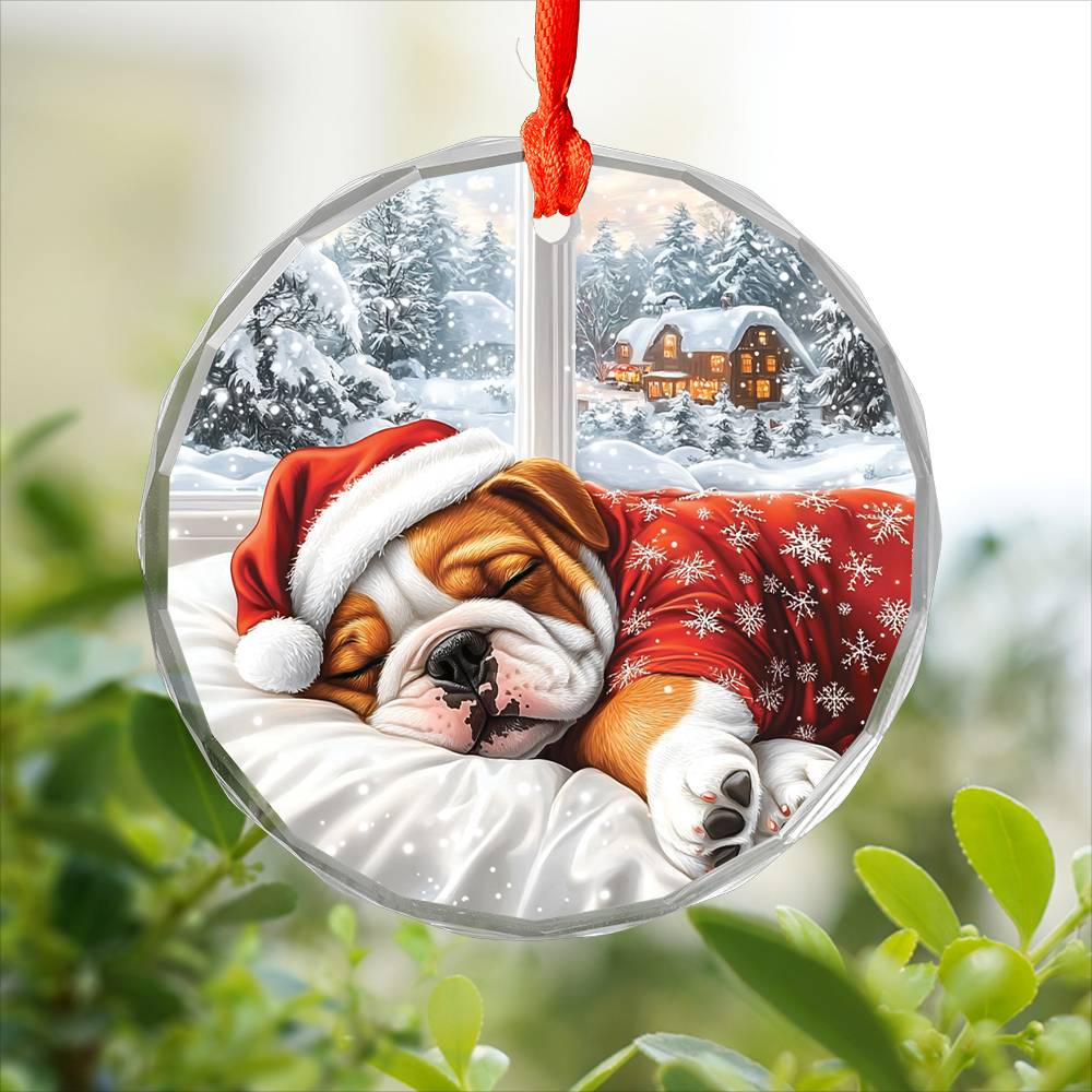Bulldog Sleeping In Bed Design 2