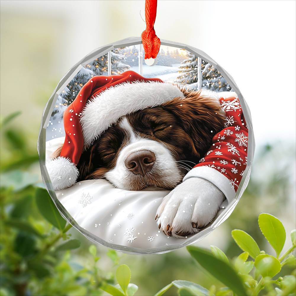 Newfoundland Dog Sleeping In Bed Design 1