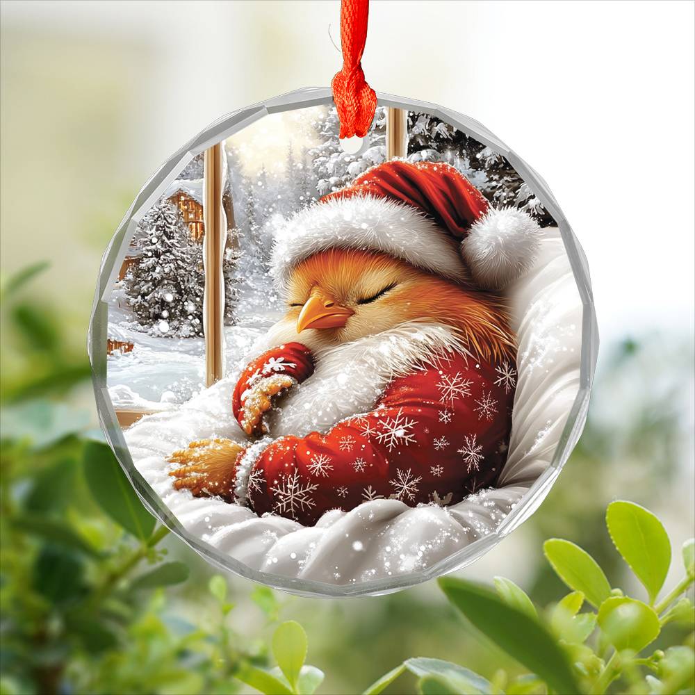 Rooster Sleeping In Bed Design 1