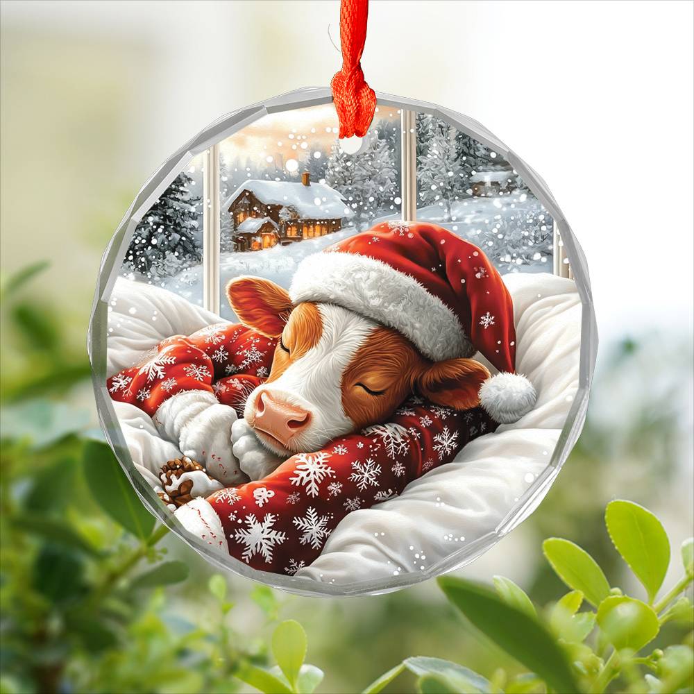 Jersey Cow Sleeping In Bed Design 1