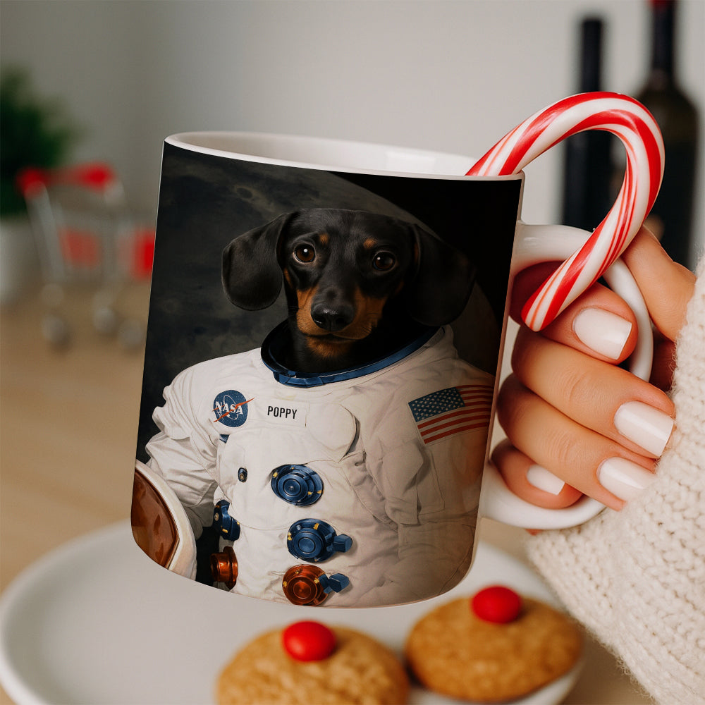 Custom Photo Dog Astronaut Mug _ Gift For Dog Lovers