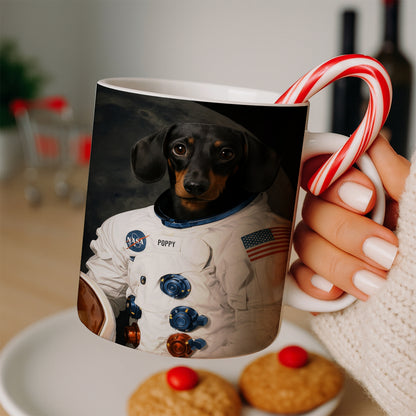 Custom Photo Dog Astronaut Mug _ Gift For Dog Lovers