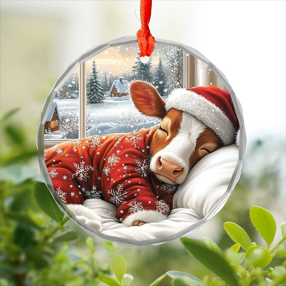 Dairy Cow Sleeping In Bed Design 1